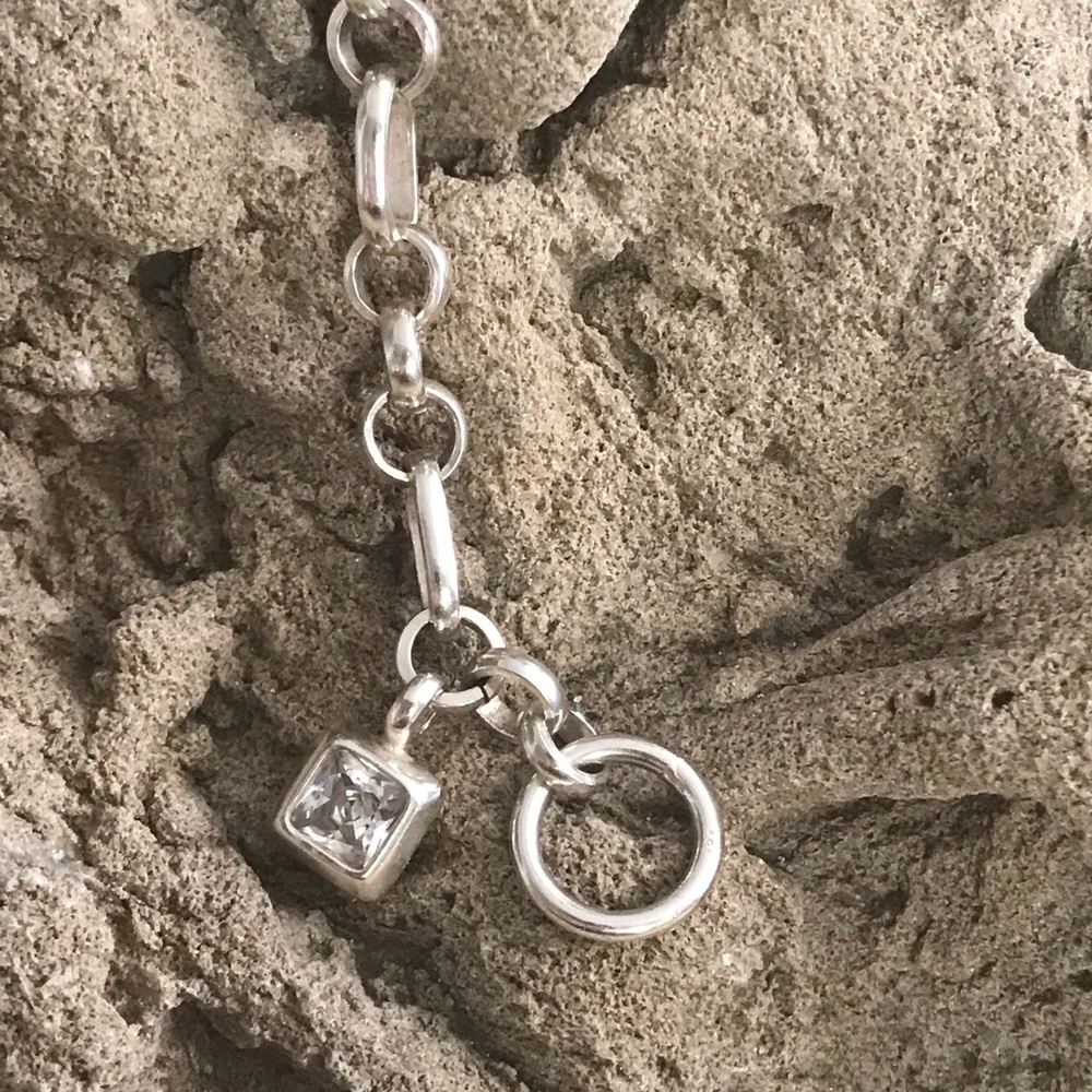 Sterling Silver Charm Toggle Bracelet - image 2